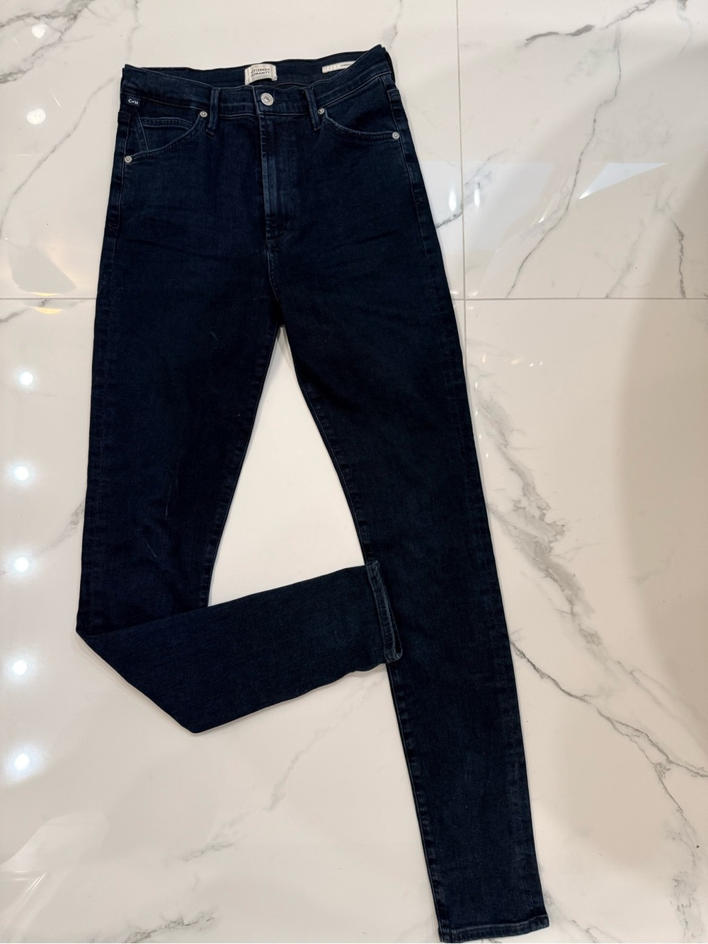 Citizens of Humanity Chrissy High Rise Skinny Jeans Dark Indigo 28